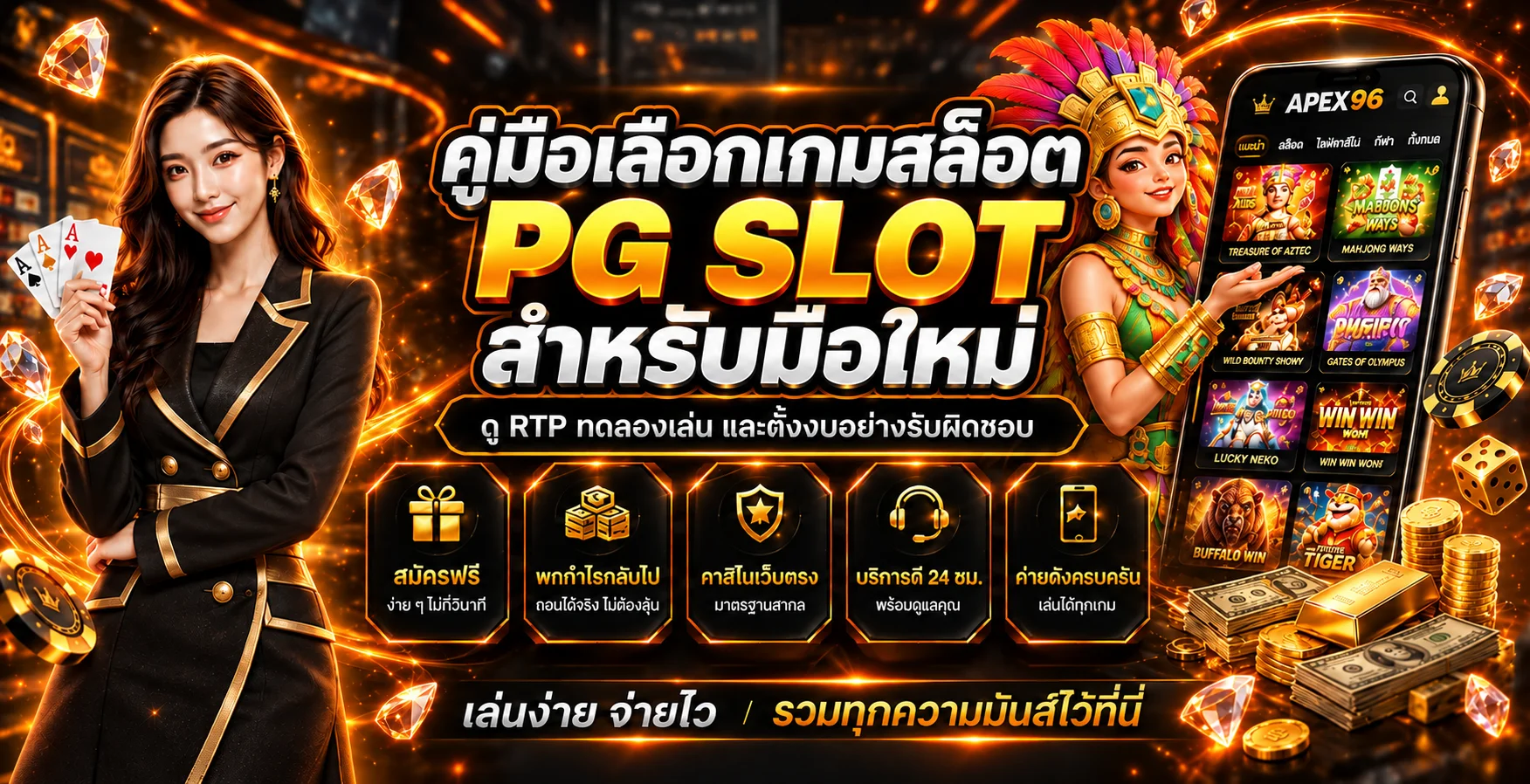 apex96 คู่มือเลือกเกม PG SLOT สำหรับมือใหม่